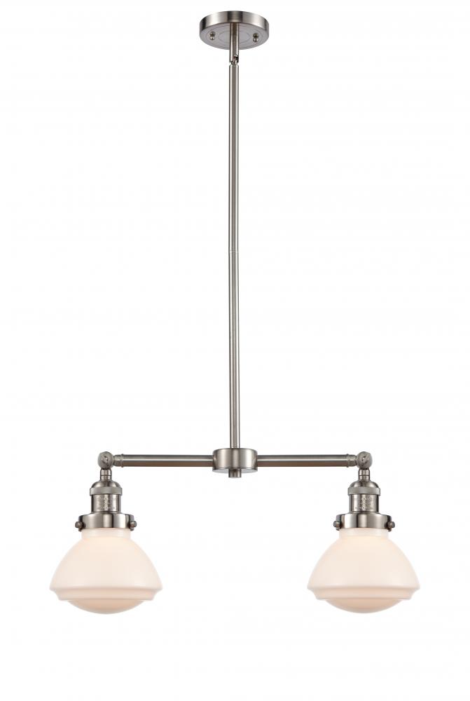 Olean - 2 Light - 22 inch - Brushed Satin Nickel - Stem Hung - Adjustable Island Light