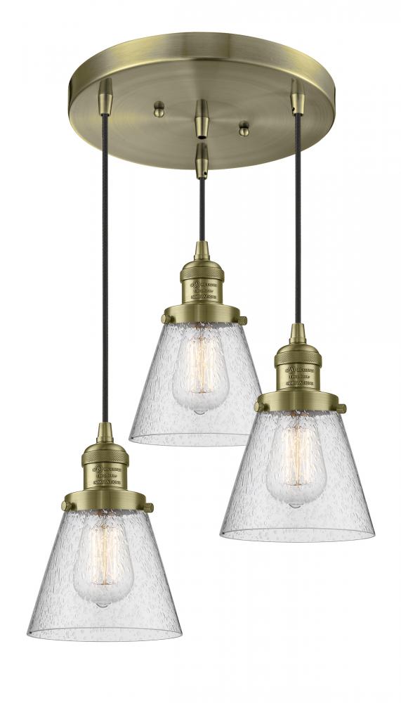 Small Cone 3 Light Multi-Pendant