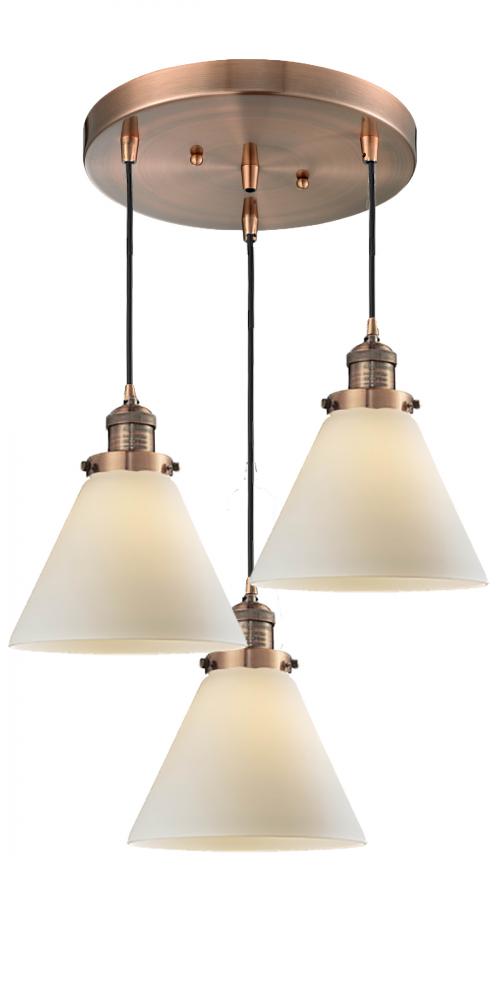 Large Cone 3 Light Multi-Pendant