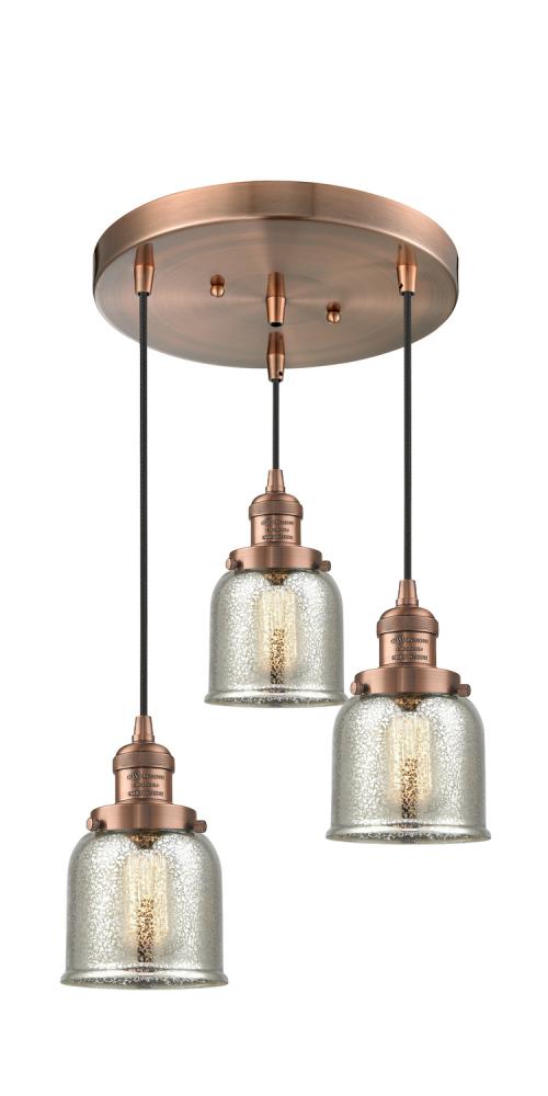 Small Bell 3 Light Multi-Pendant