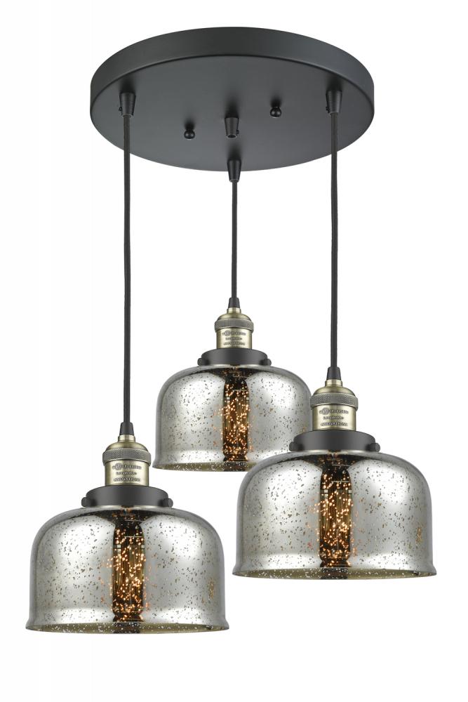 Large Bell 3 Light Multi-Pendant