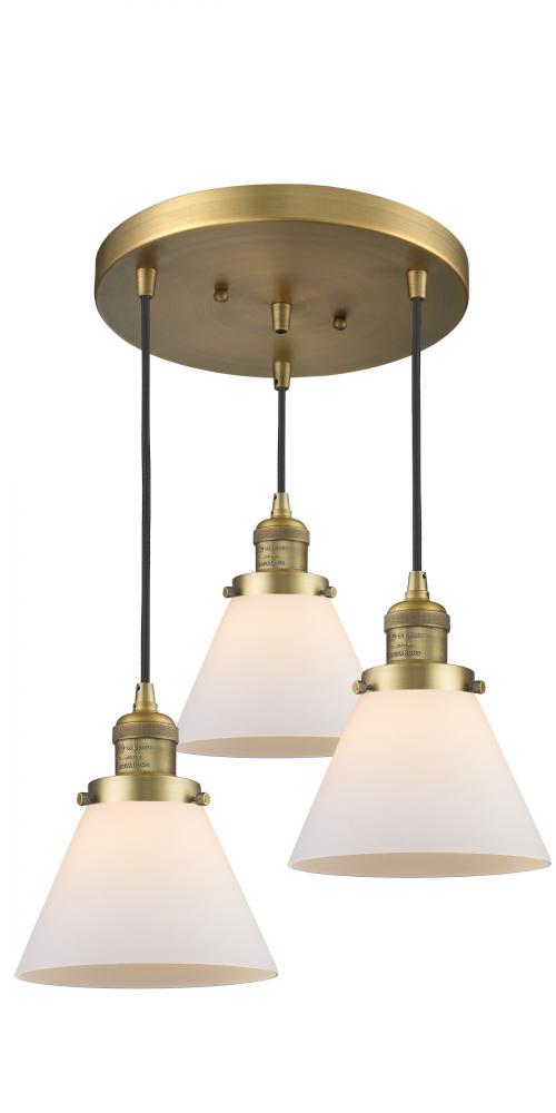 Large Cone 3 Light Multi-Pendant