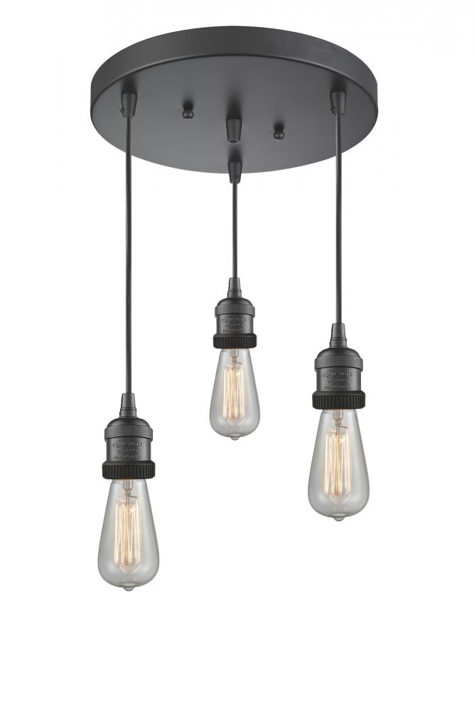 Bare Bulb 3 Light Multi-Pendant