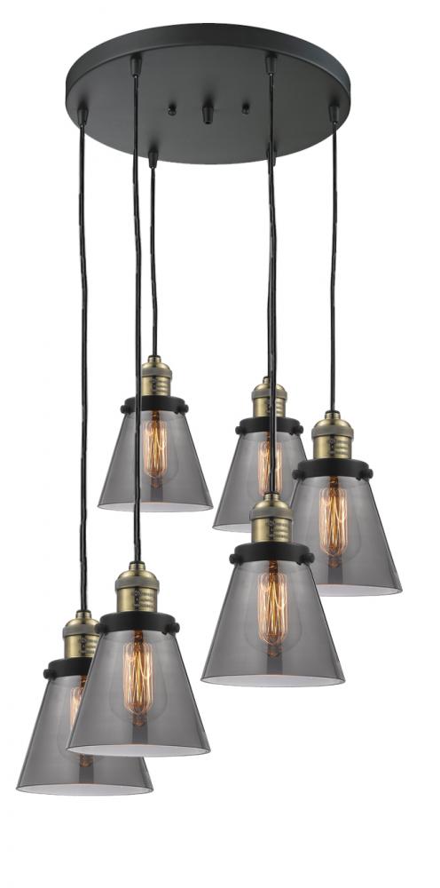Small Cone 6 Light Multi-Pendant