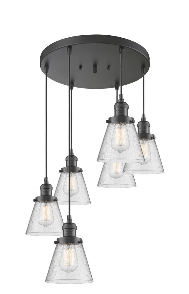 Small Cone 6 Light Multi-Pendant