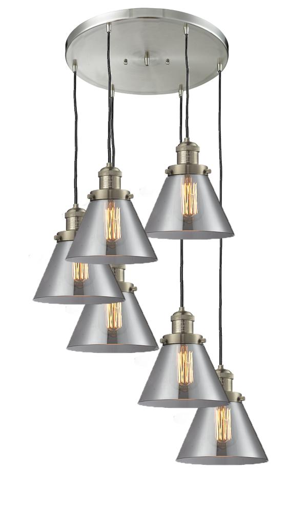 Large Cone 6 Light Multi-Pendant