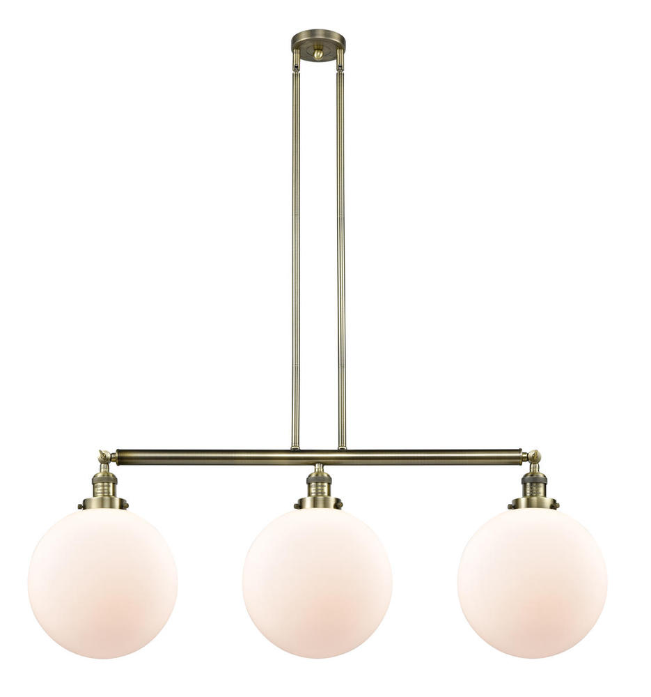 Beacon - 3 Light - 44 inch - Antique Brass - Stem Hung - Adjustable Island Light