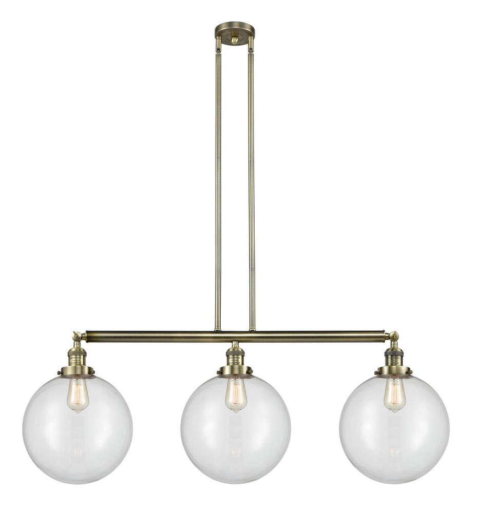 Beacon - 3 Light - 44 inch - Antique Brass - Stem Hung - Adjustable Island Light