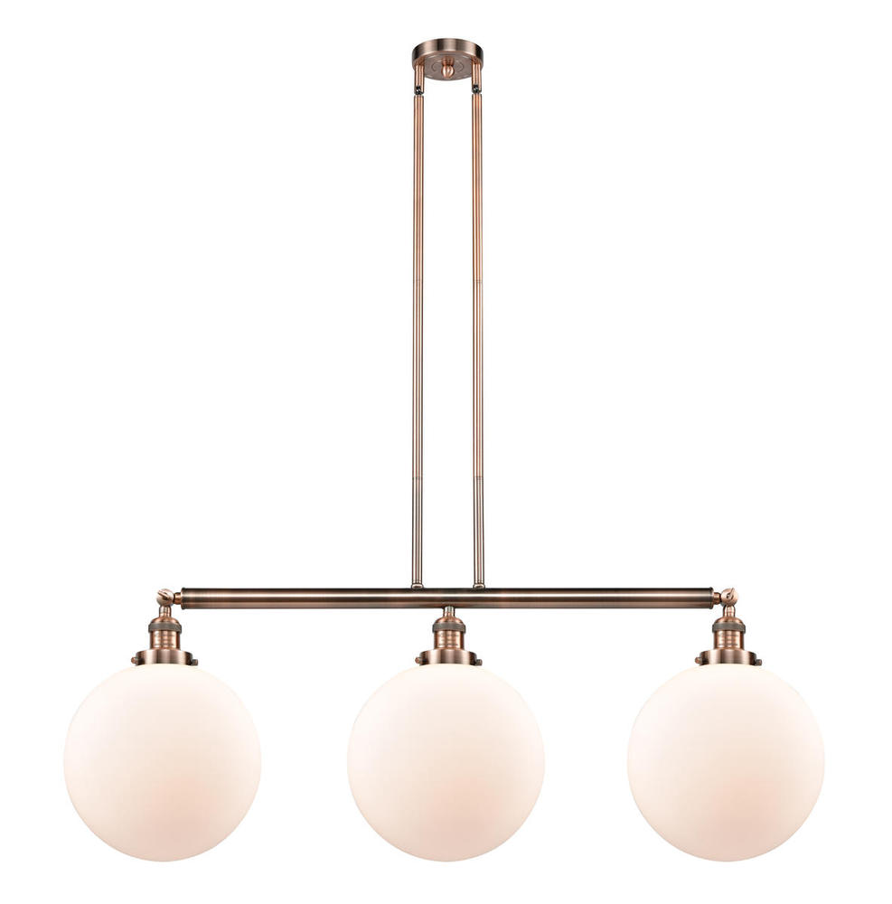 Beacon - 3 Light - 44 inch - Antique Copper - Stem Hung - Adjustable Island Light
