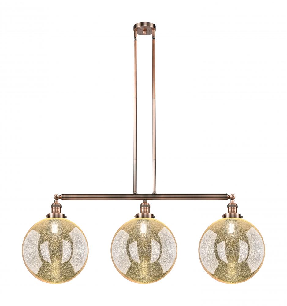 Beacon - 3 Light - 44 inch - Antique Copper - Stem Hung - Adjustable Island Light