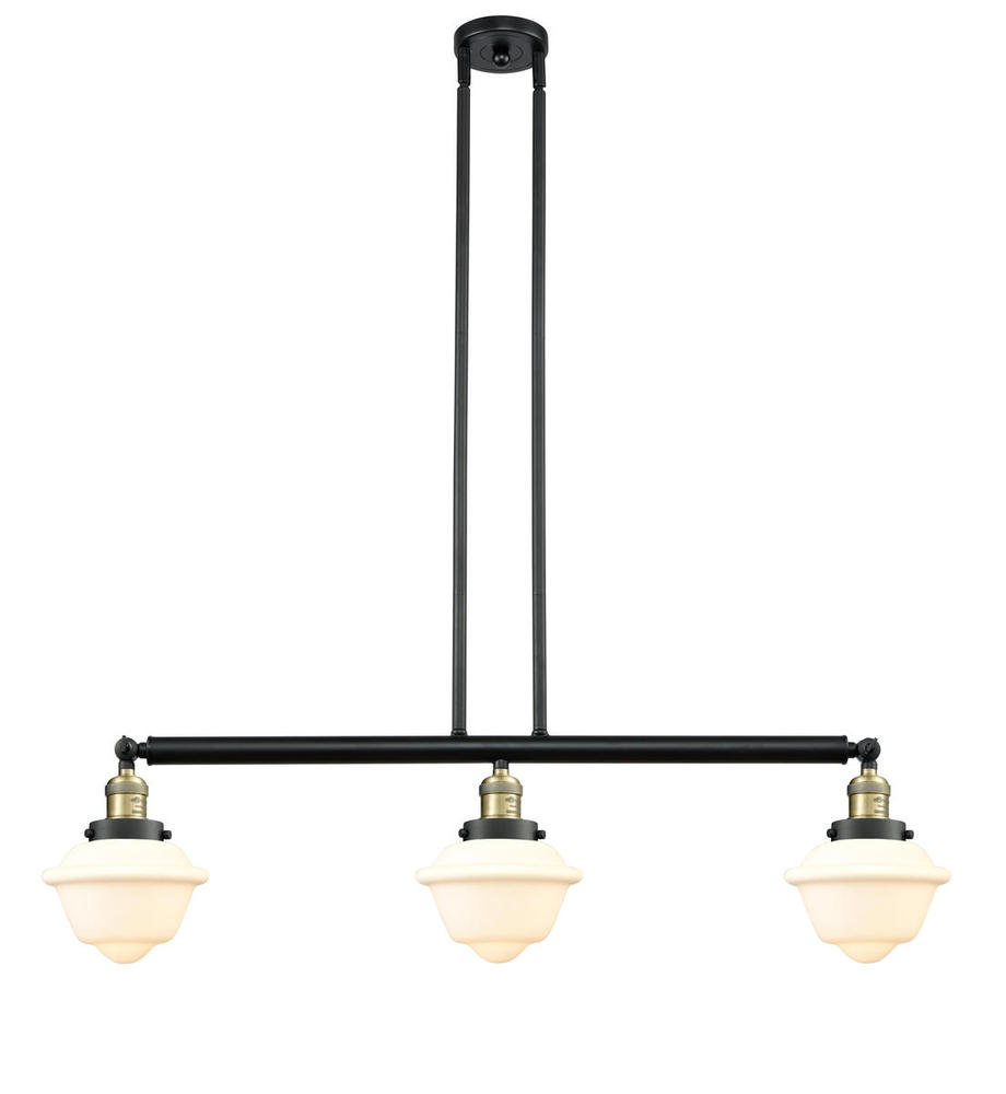 Oxford - 3 Light - 40 inch - Black Antique Brass - Stem Hung - Adjustable Island Light