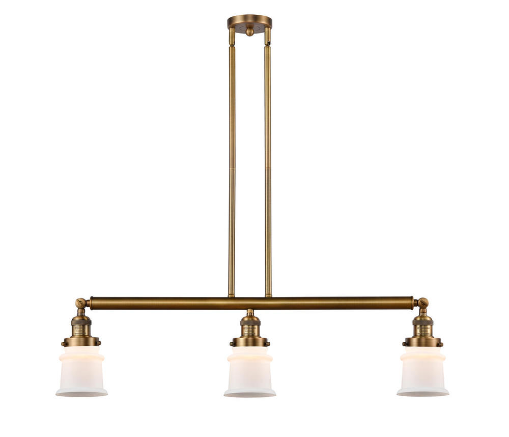 Canton - 3 Light - 39 inch - Brushed Brass - Stem Hung - Adjustable Island Light