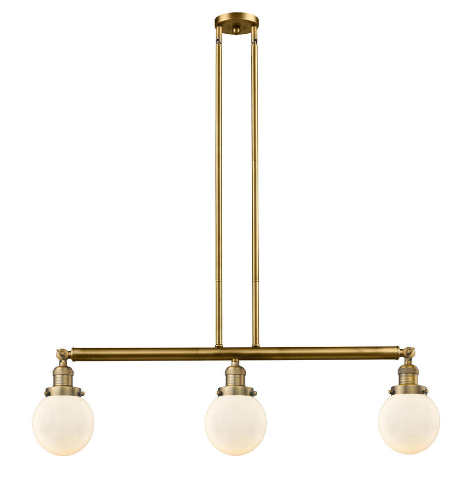 Beacon - 3 Light - 39 inch - Brushed Brass - Stem Hung - Adjustable Island Light