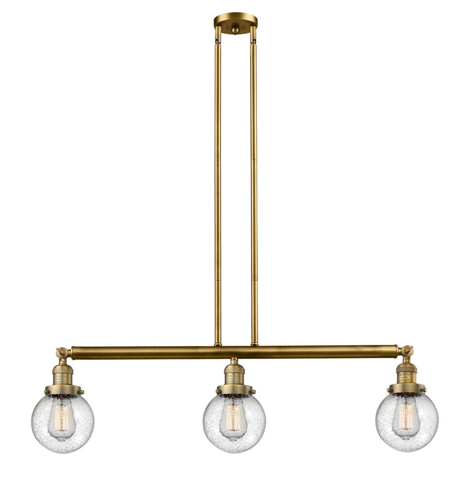 Beacon - 3 Light - 39 inch - Brushed Brass - Stem Hung - Adjustable Island Light