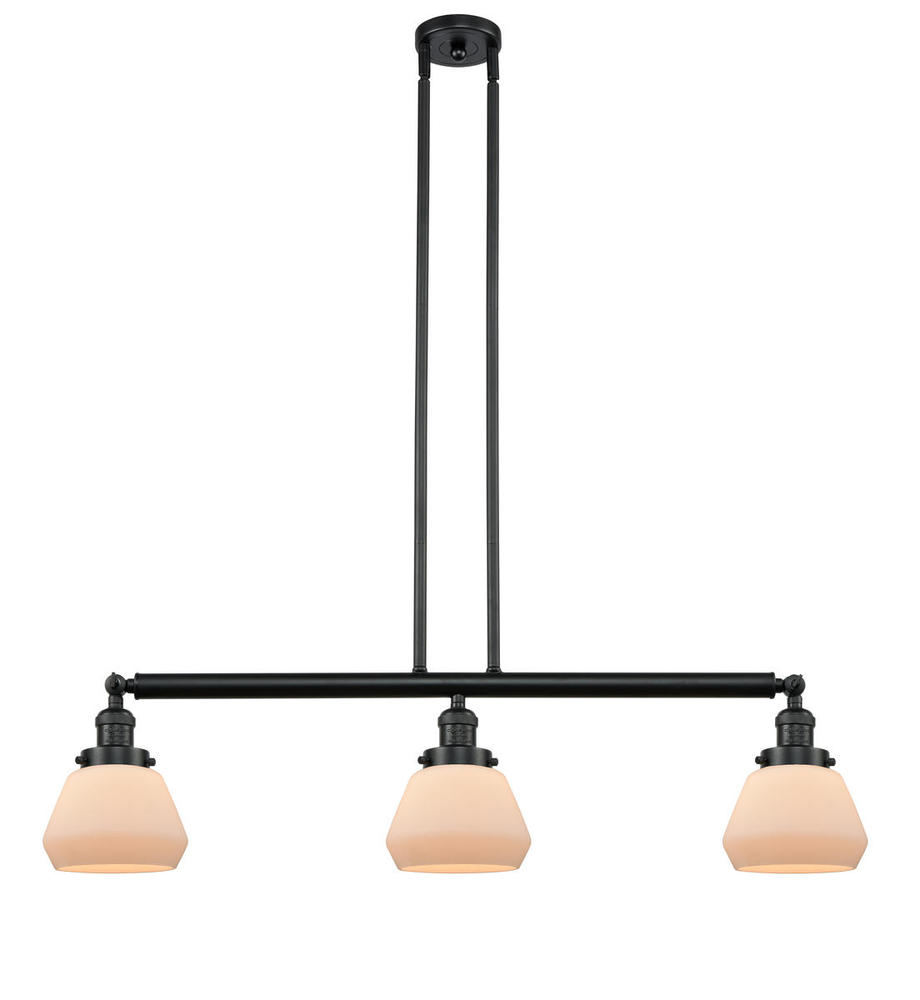 Fulton - 3 Light - 39 inch - Matte Black - Stem Hung - Adjustable Island Light