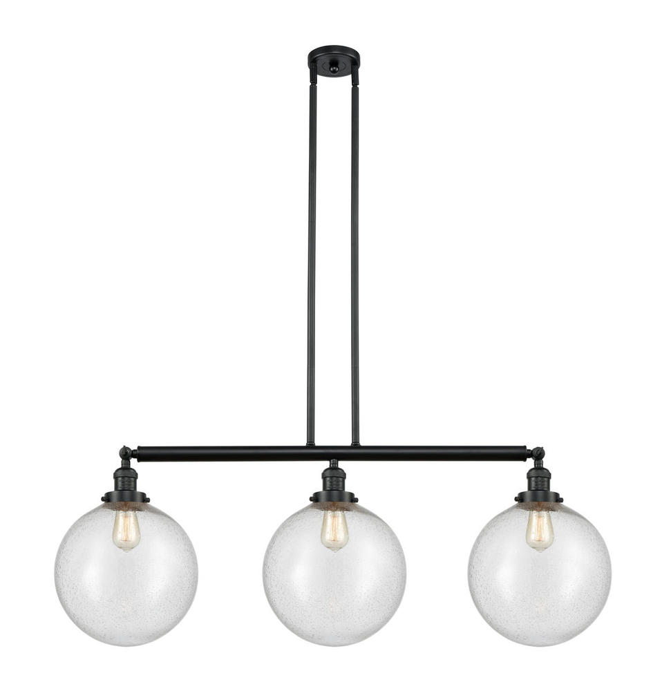 Beacon - 3 Light - 44 inch - Matte Black - Stem Hung - Adjustable Island Light