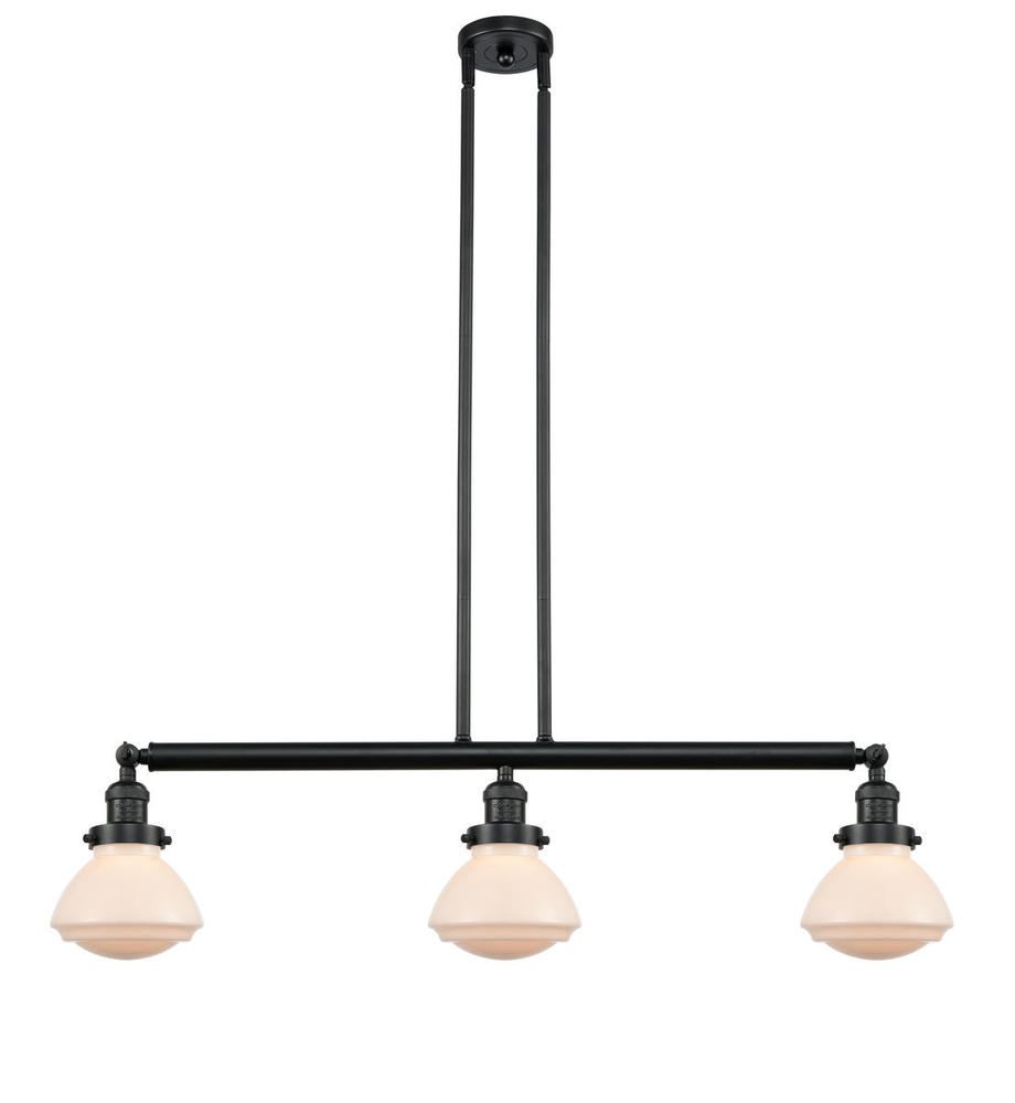 Olean - 3 Light - 39 inch - Matte Black - Stem Hung - Adjustable Island Light