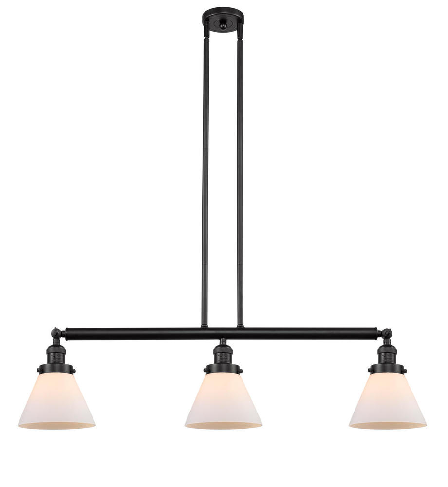Cone - 3 Light - 40 inch - Oil Rubbed Bronze - Stem Hung - Adjustable Island Light