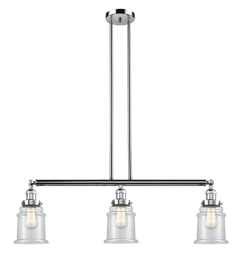 Canton - 3 Light - 39 inch - Polished Chrome - Stem Hung - Adjustable Island Light
