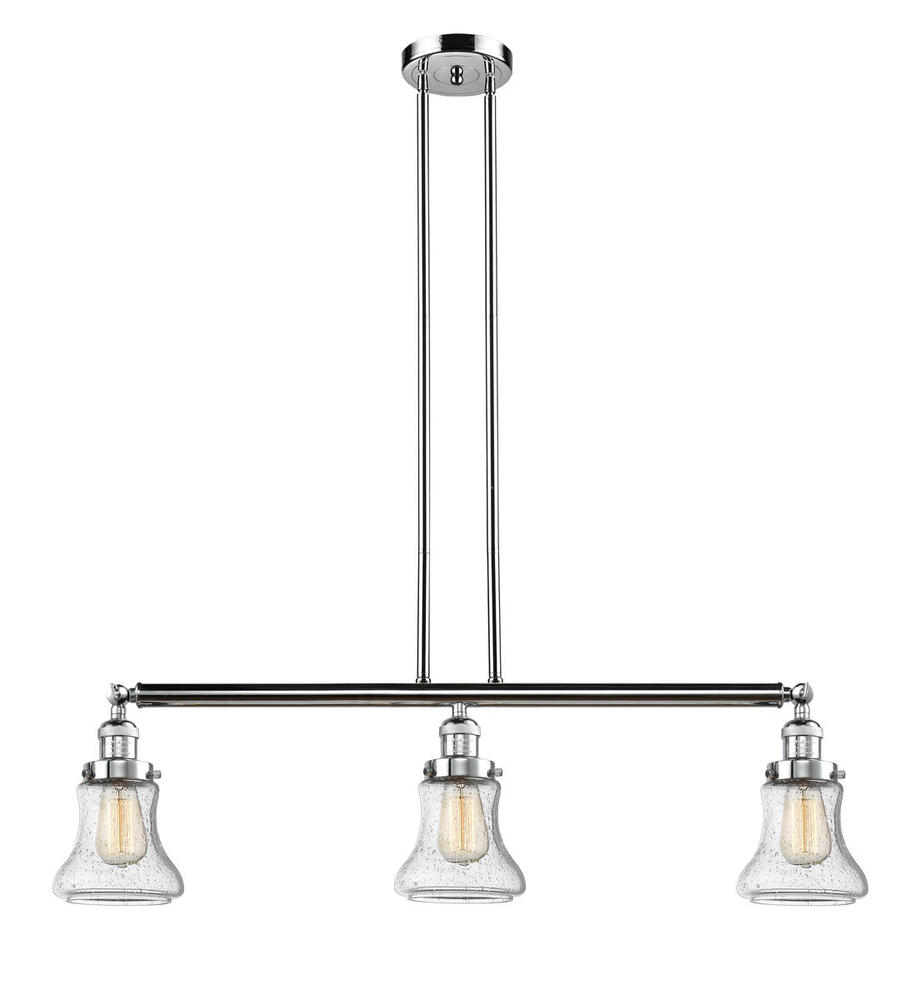 Bellmont - 3 Light - 39 inch - Polished Chrome - Stem Hung - Adjustable Island Light