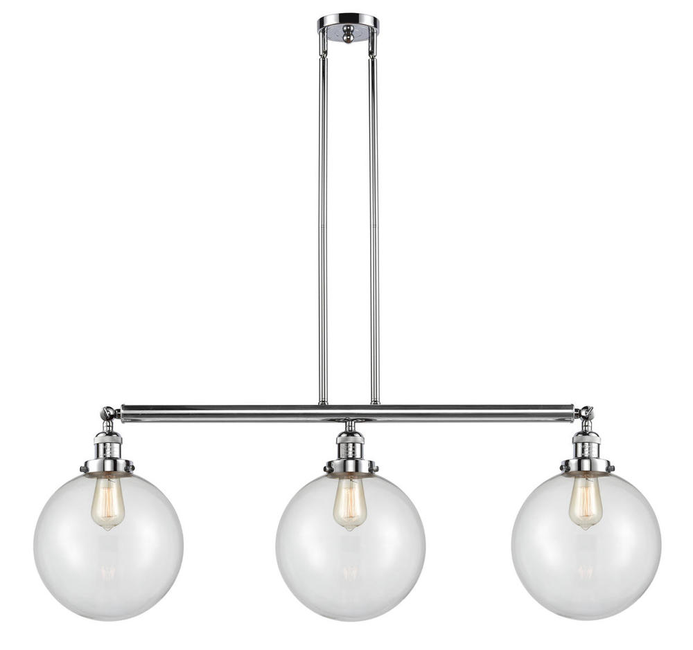 Beacon - 3 Light - 42 inch - Polished Chrome - Stem Hung - Adjustable Island Light
