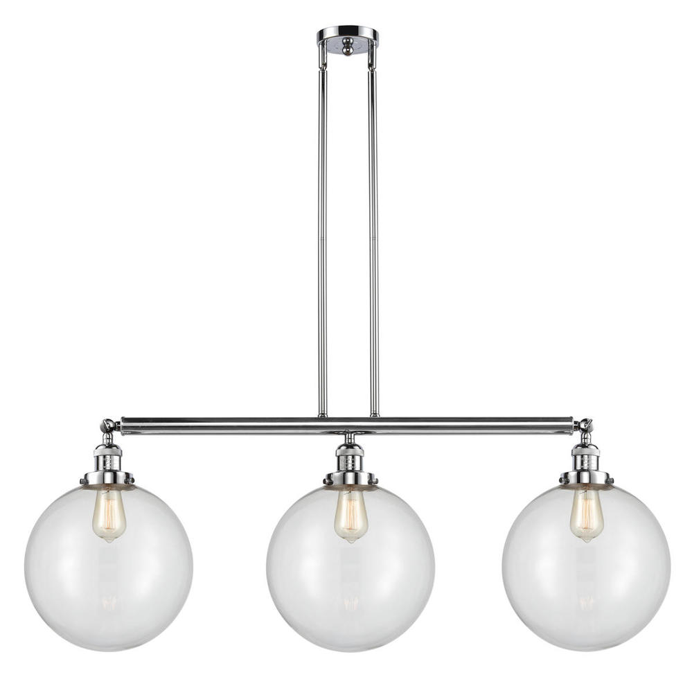Beacon - 3 Light - 44 inch - Polished Chrome - Stem Hung - Adjustable Island Light