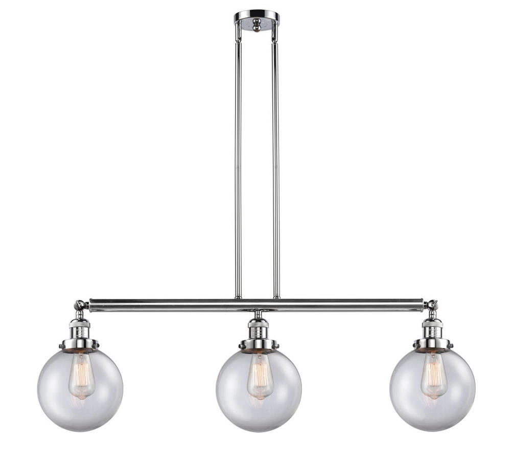 Beacon - 3 Light - 41 inch - Polished Chrome - Stem Hung - Adjustable Island Light
