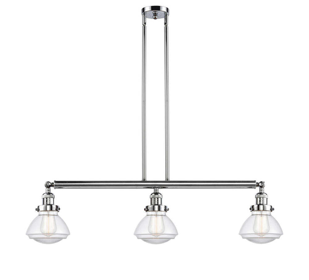 Olean - 3 Light - 39 inch - Polished Chrome - Stem Hung - Adjustable Island Light
