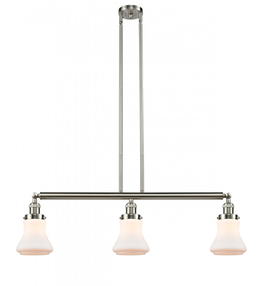 Bellmont - 3 Light - 39 inch - Brushed Satin Nickel - Stem Hung - Adjustable Island Light