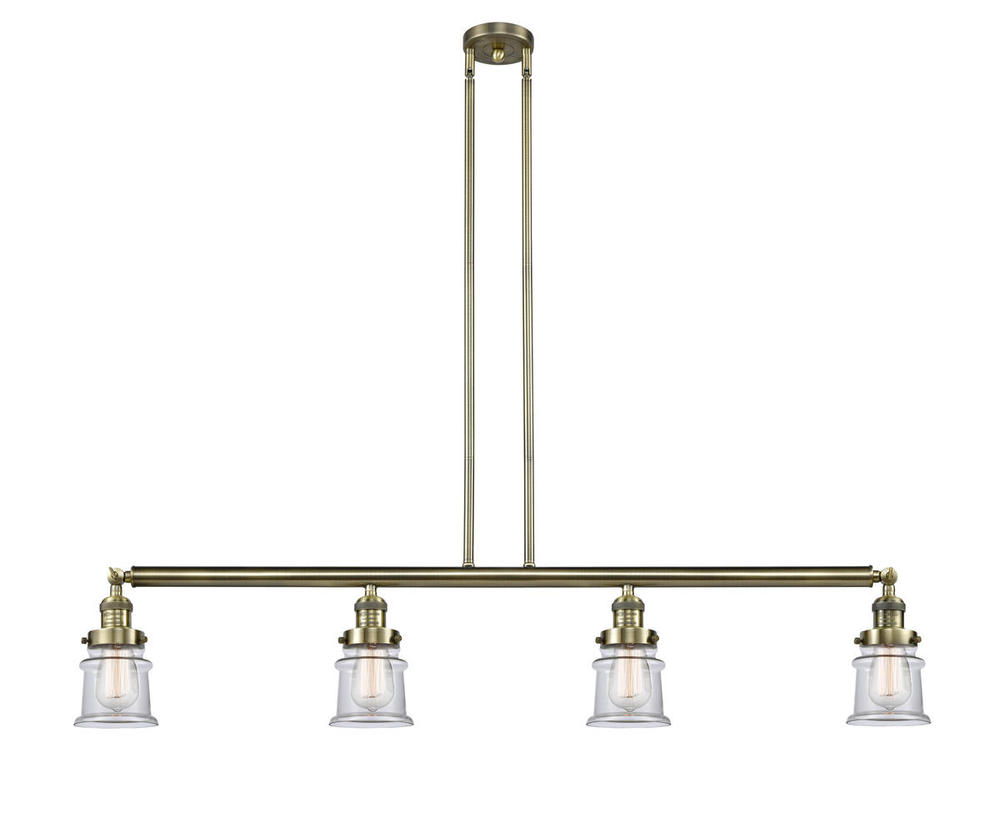 Canton - 4 Light - 51 inch - Antique Brass - Stem Hung - Adjustable Island Light