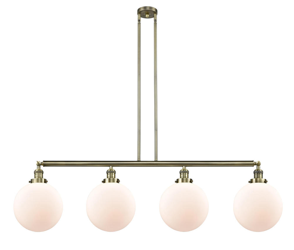 Beacon - 4 Light - 54 inch - Antique Brass - Stem Hung - Adjustable Island Light