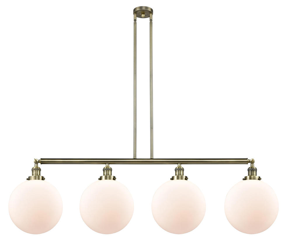 Beacon - 4 Light - 56 inch - Antique Brass - Stem Hung - Adjustable Island Light
