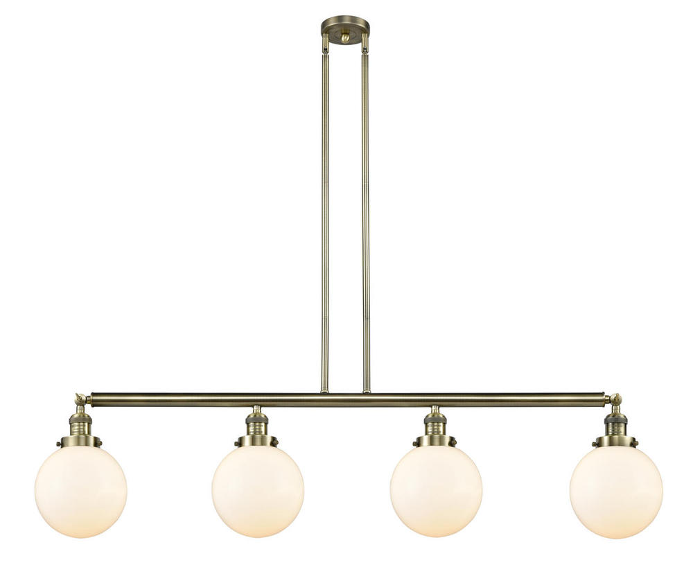 Beacon - 4 Light - 53 inch - Antique Brass - Stem Hung - Adjustable Island Light