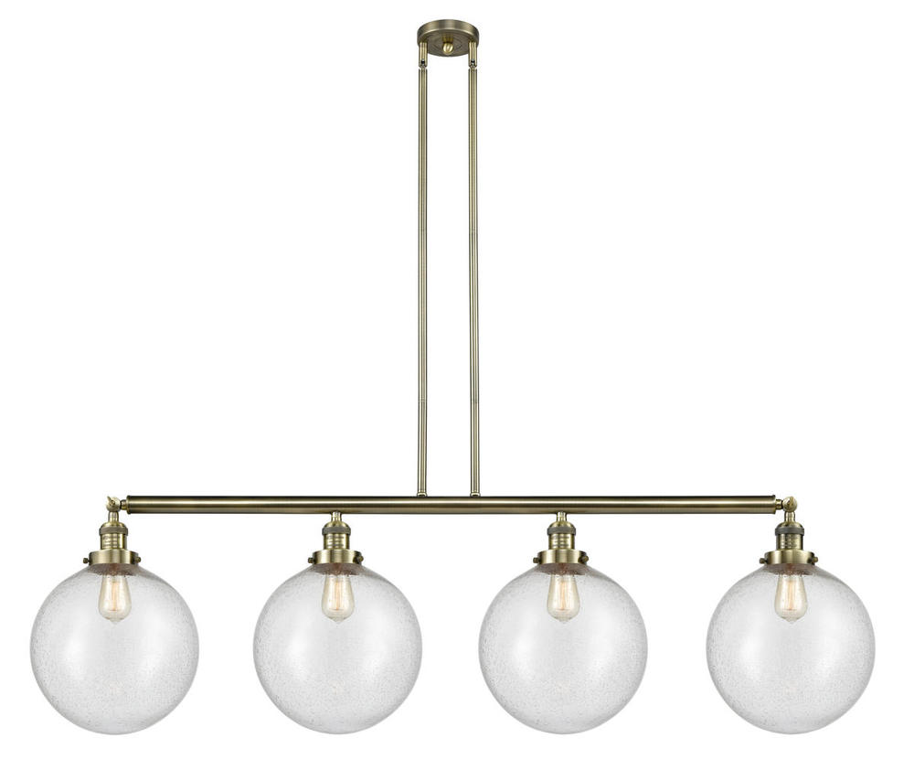 Beacon - 4 Light - 56 inch - Antique Brass - Stem Hung - Adjustable Island Light