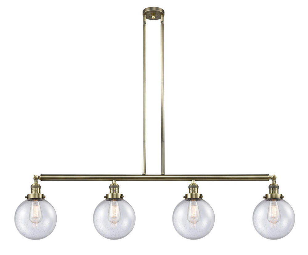 Beacon - 4 Light - 53 inch - Antique Brass - Stem Hung - Adjustable Island Light