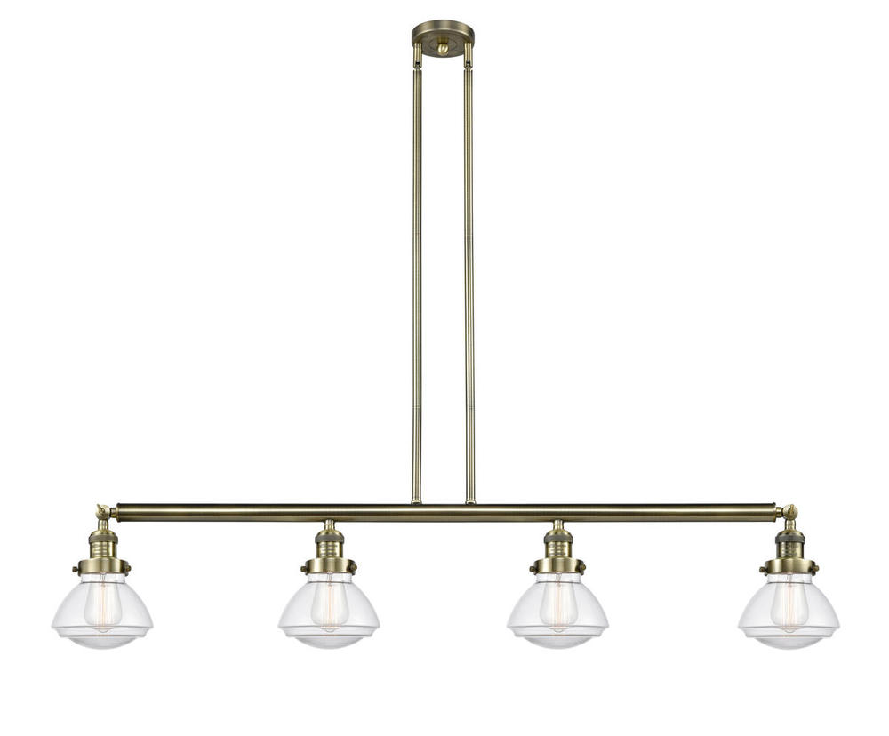 Olean - 4 Light - 51 inch - Antique Brass - Stem Hung - Adjustable Island Light