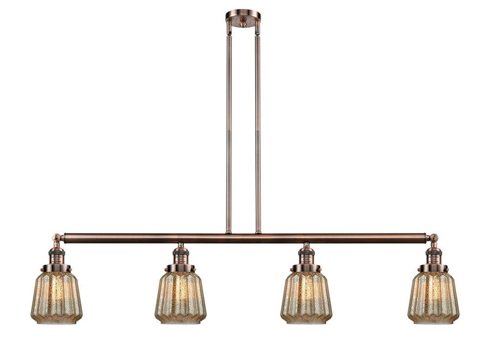 Chatham - 4 Light - 51 inch - Antique Copper - Stem Hung - Island Light