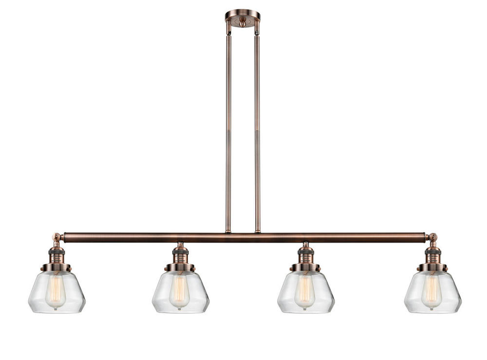 Fulton - 4 Light - 51 inch - Antique Copper - Stem Hung - Island Light