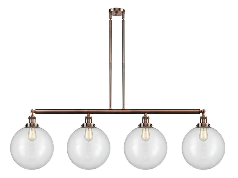 Beacon - 4 Light - 56 inch - Antique Copper - Stem Hung - Island Light