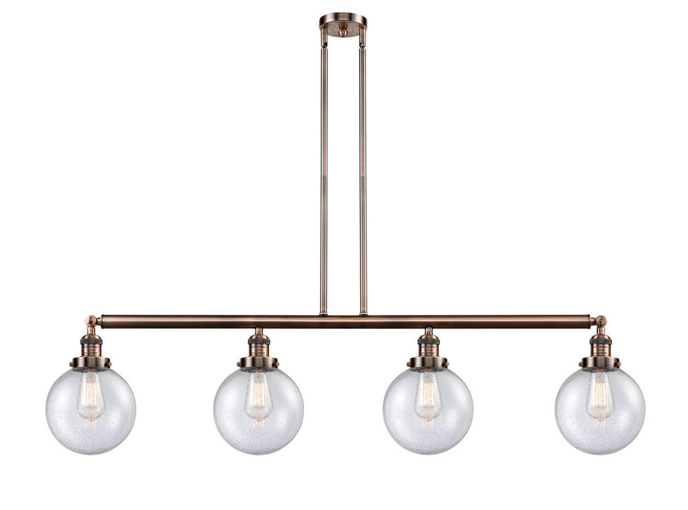 Beacon - 4 Light - 53 inch - Antique Copper - Stem Hung - Island Light
