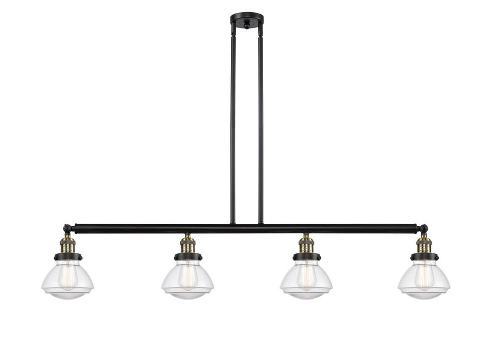 Olean - 4 Light - 51 inch - Black Antique Brass - Stem Hung - Adjustable Island Light