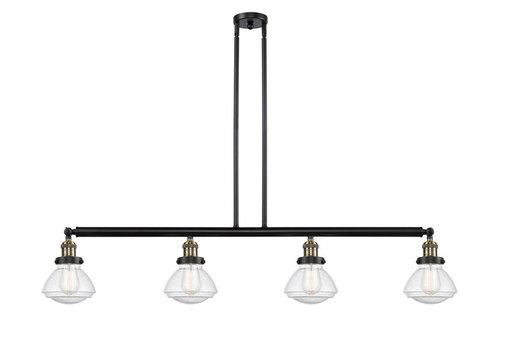 Olean - 4 Light - 51 inch - Black Antique Brass - Stem Hung - Adjustable Island Light