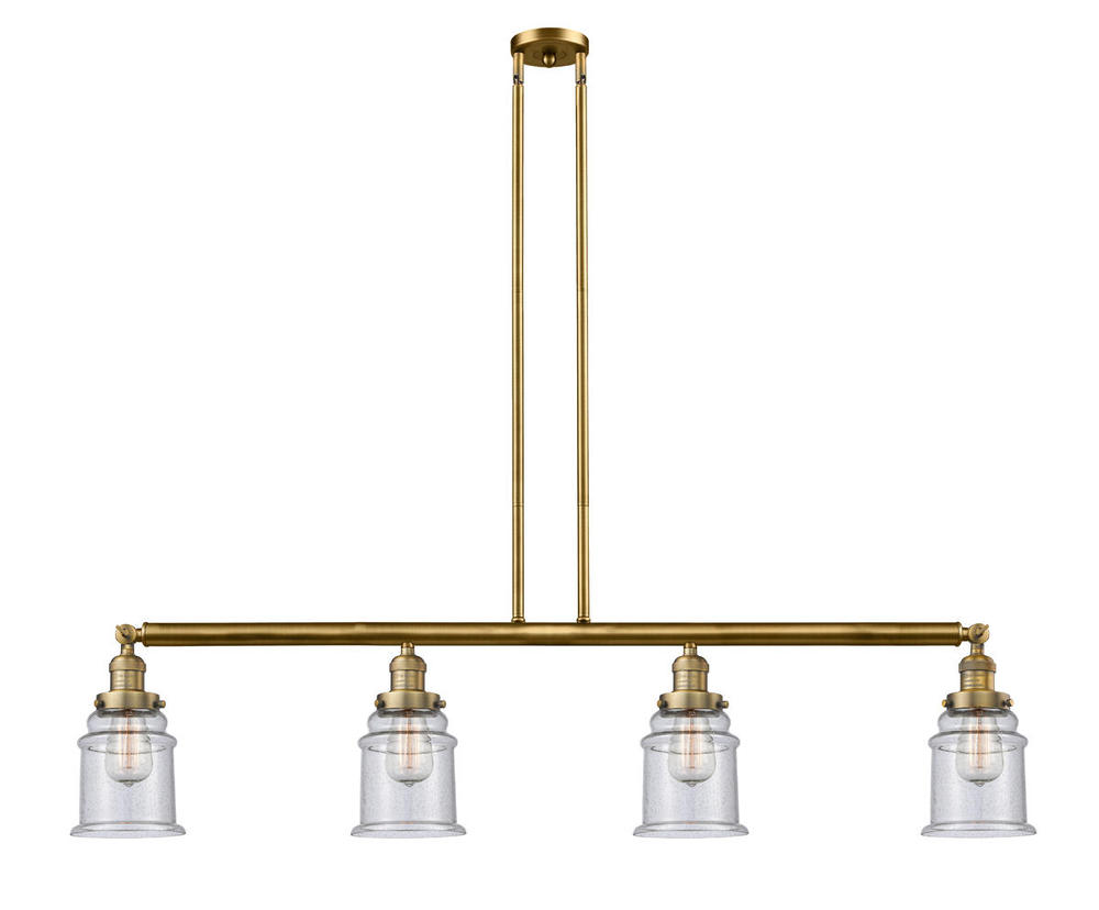 Canton - 4 Light - 51 inch - Brushed Brass - Stem Hung - Adjustable Island Light