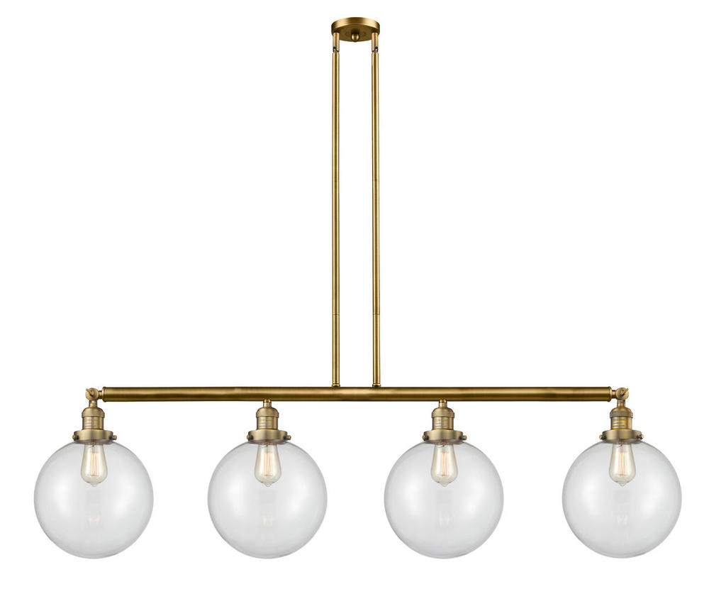 Beacon - 4 Light - 54 inch - Brushed Brass - Stem Hung - Adjustable Island Light