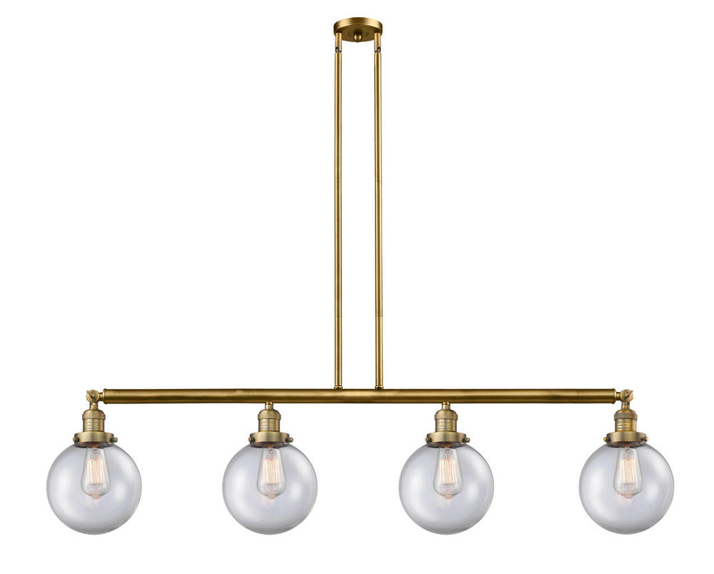 Beacon - 4 Light - 53 inch - Brushed Brass - Stem Hung - Adjustable Island Light