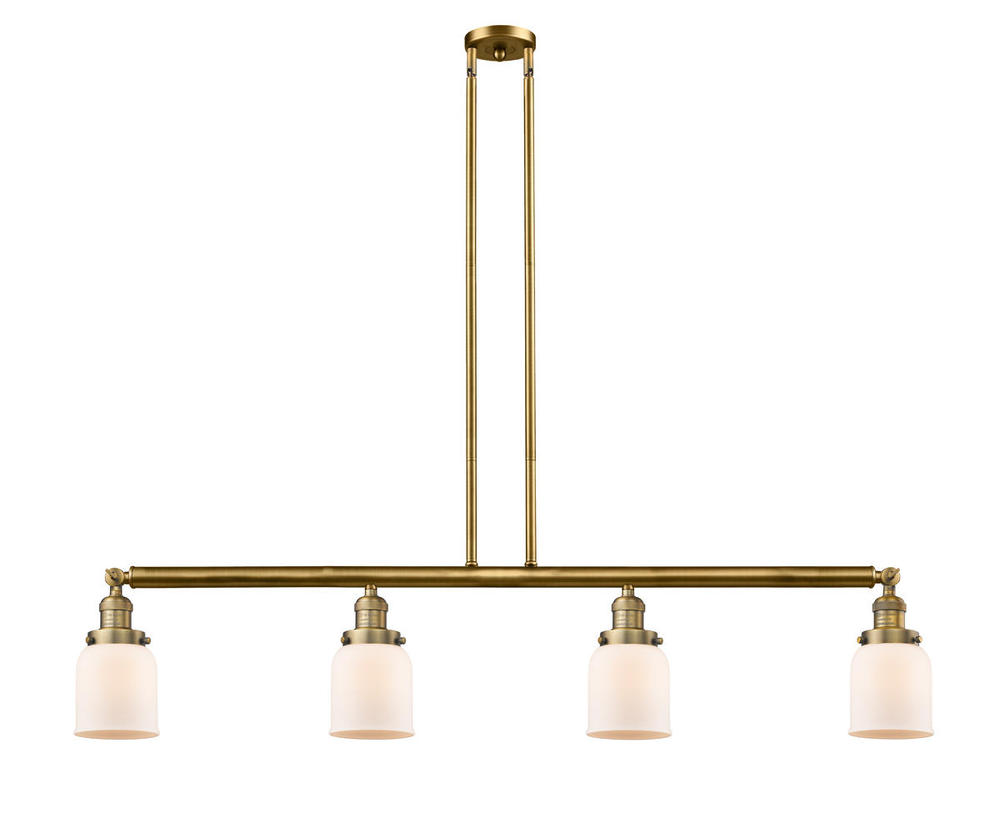 Bell - 4 Light - 50 inch - Brushed Brass - Stem Hung - Adjustable Island Light