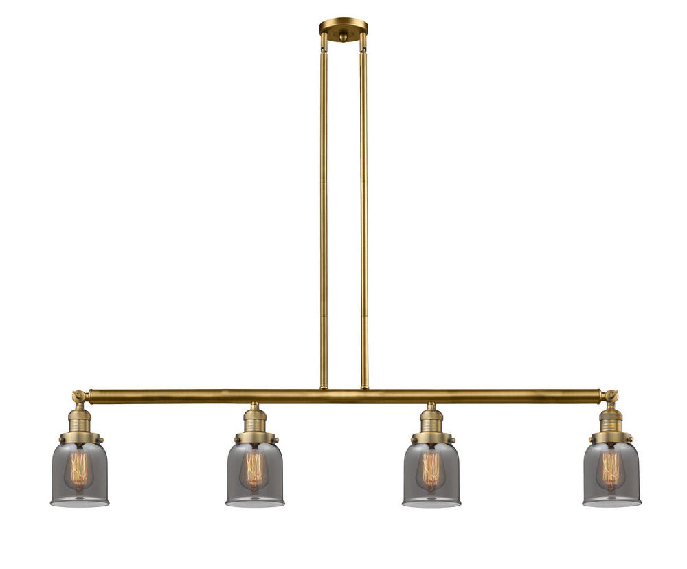 Bell - 4 Light - 50 inch - Brushed Brass - Stem Hung - Adjustable Island Light