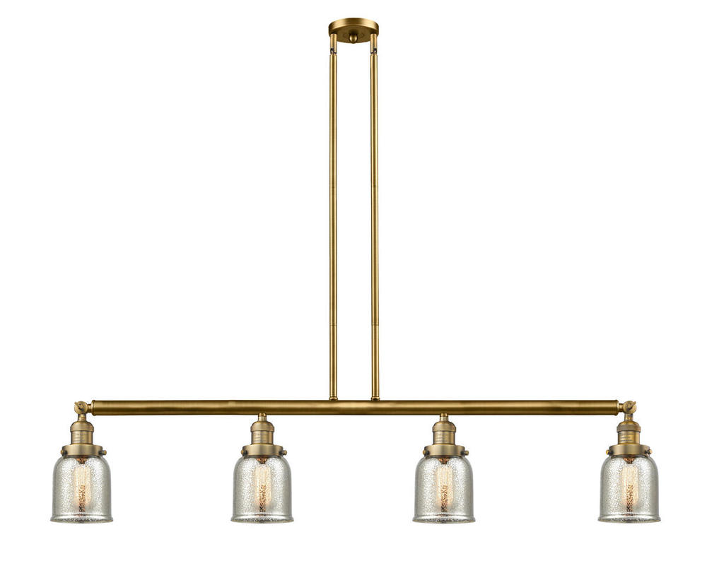 Bell - 4 Light - 50 inch - Brushed Brass - Stem Hung - Adjustable Island Light