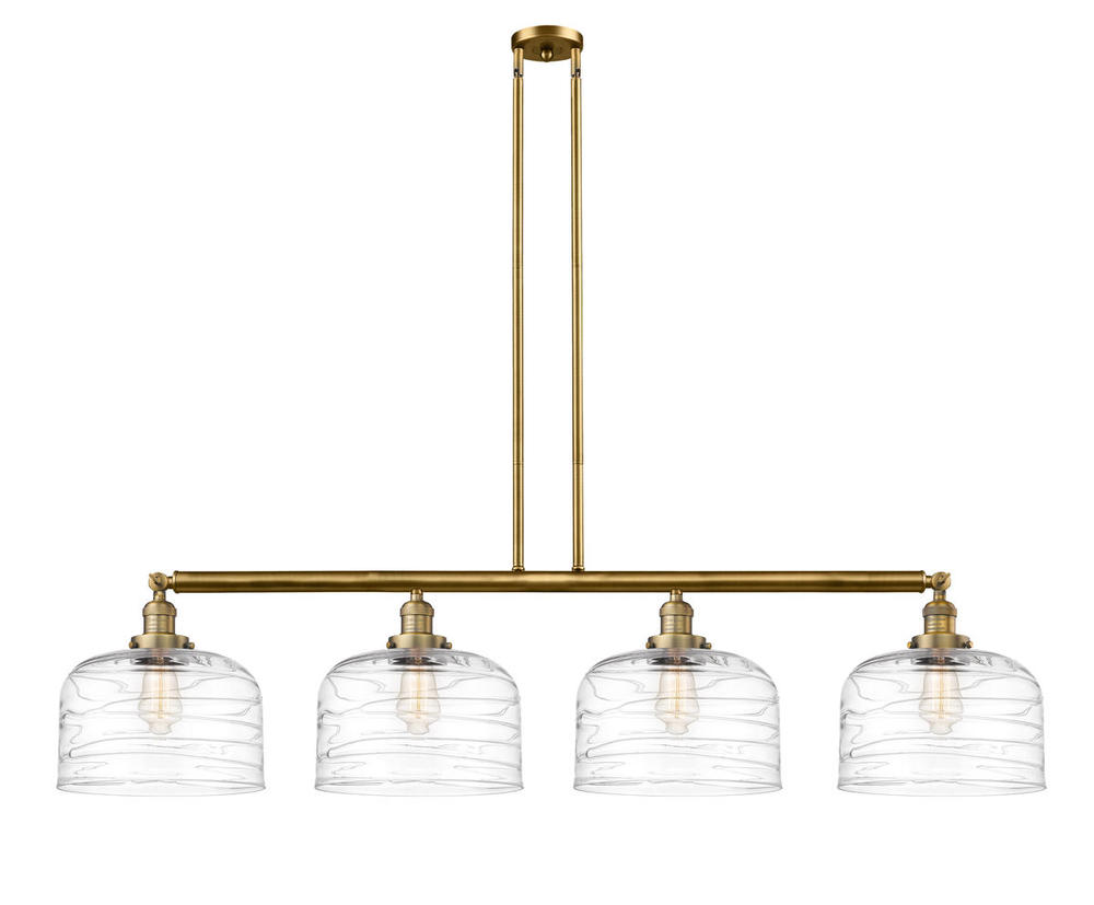 Bell - 4 Light - 54 inch - Brushed Brass - Stem Hung - Adjustable Island Light