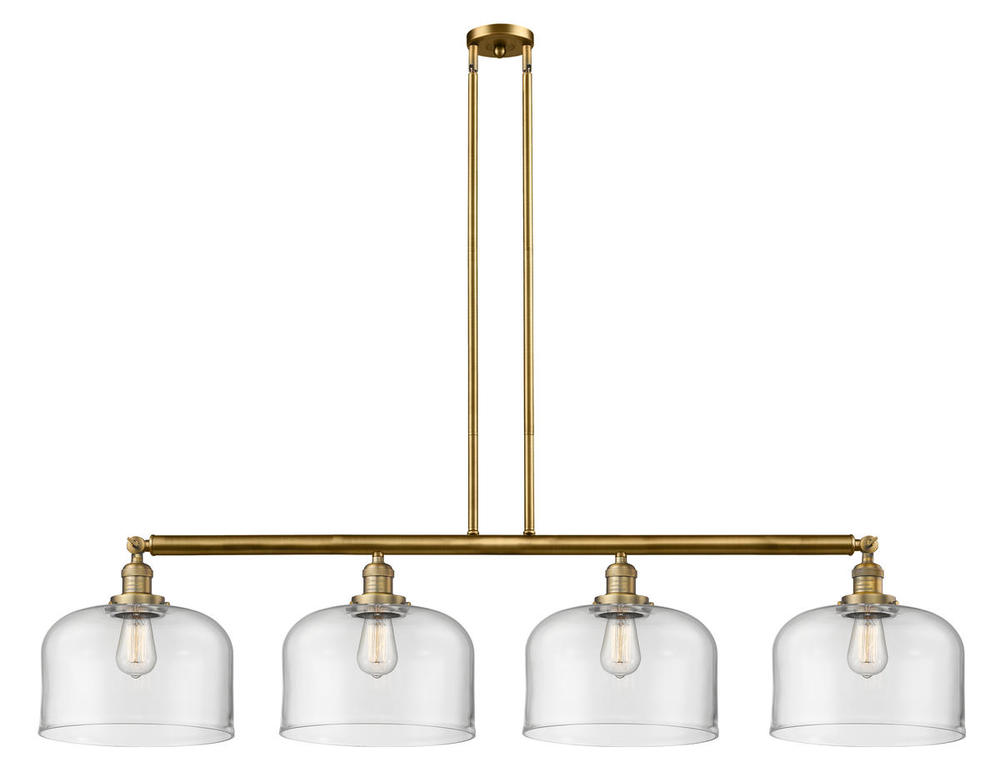 Bell - 4 Light - 54 inch - Brushed Brass - Stem Hung - Adjustable Island Light